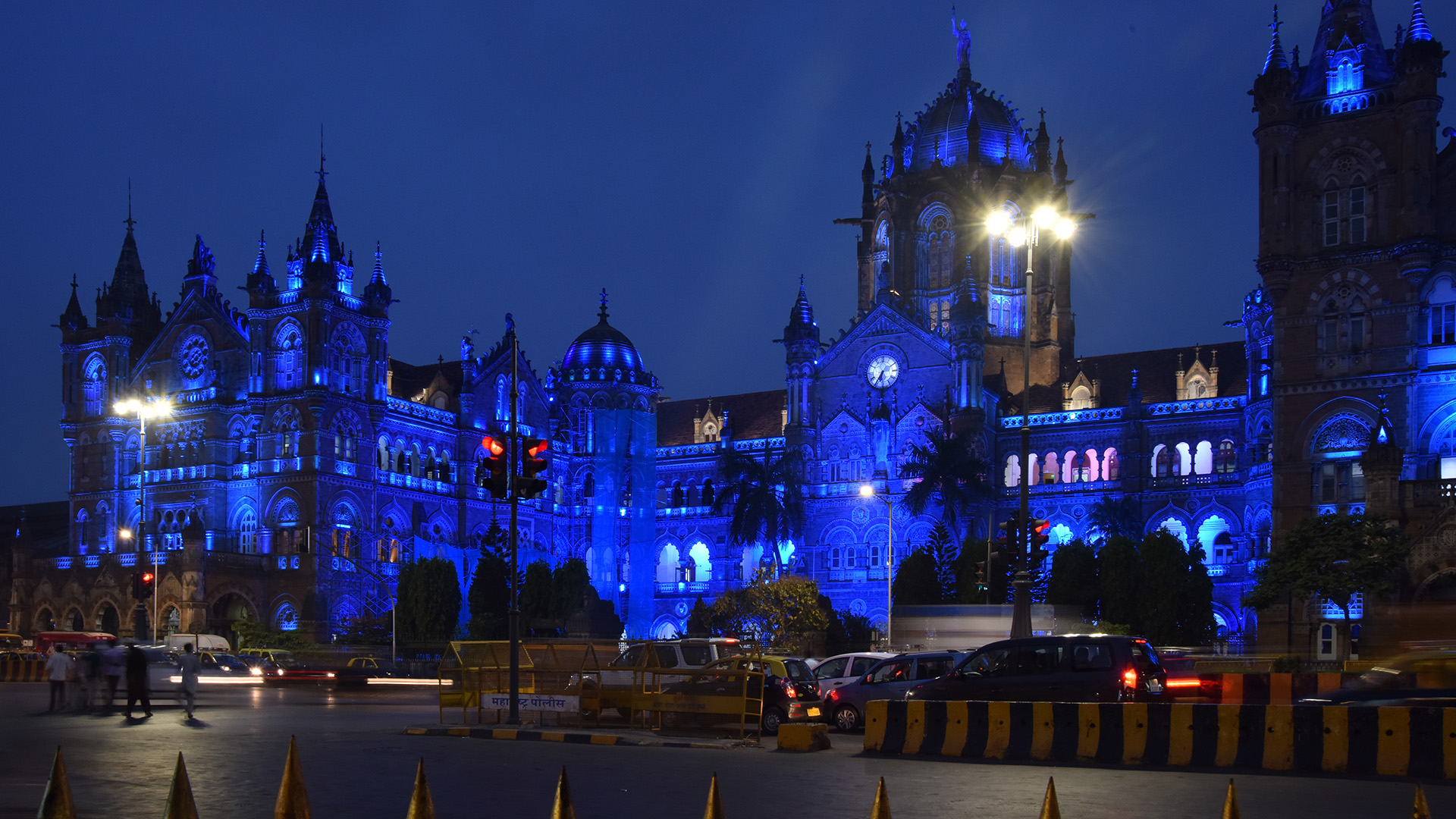 Our tallest lamp posts light Chhatrapati Shivaji Station in Mumbai
