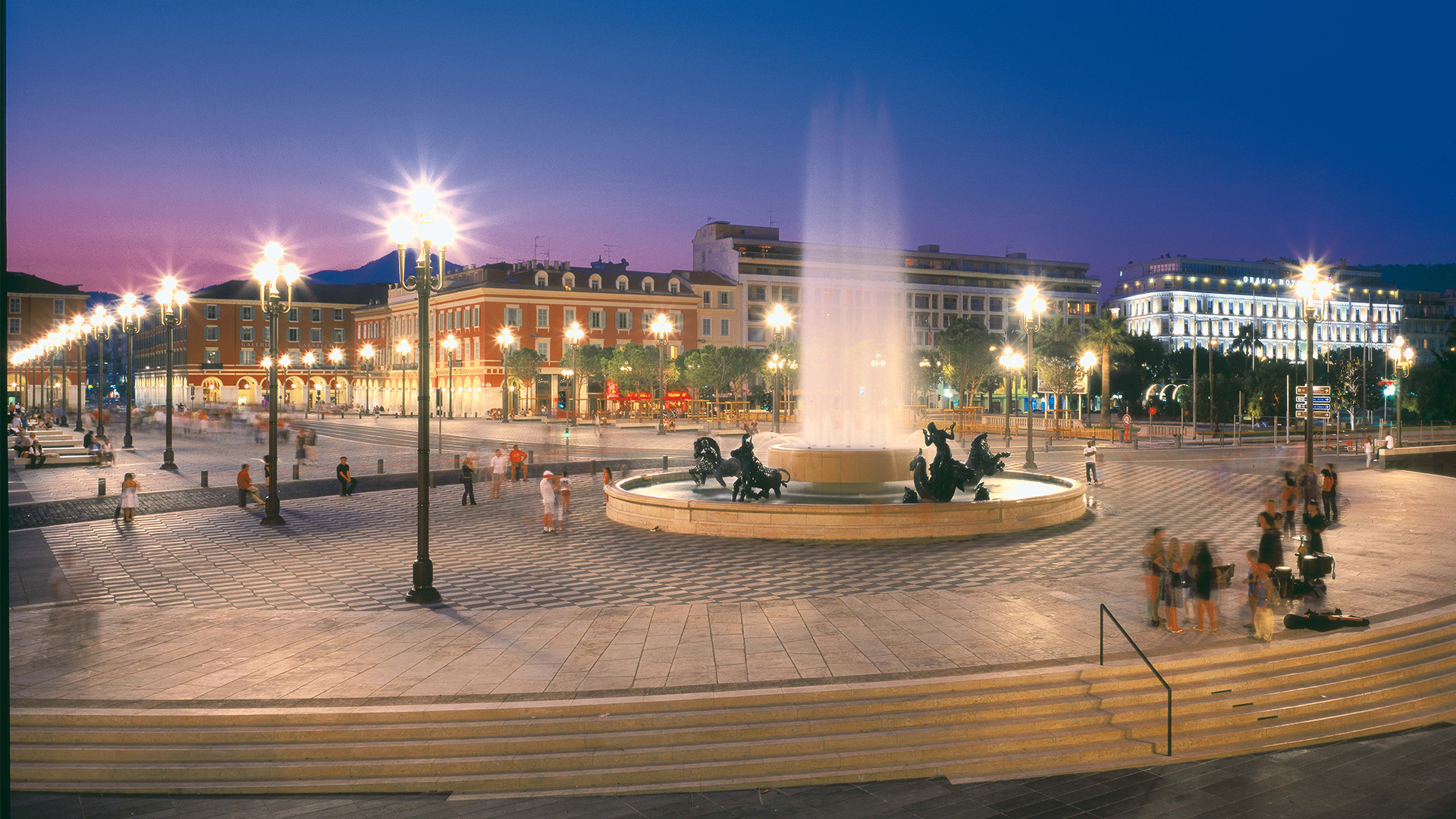 The renewed Place Masséna in Nice.