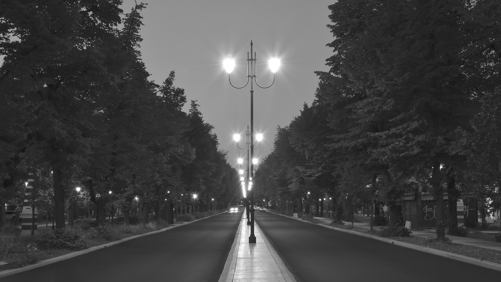 La nueva iluminación de la avenida del Palazzo Ducale en Reggio Emilia